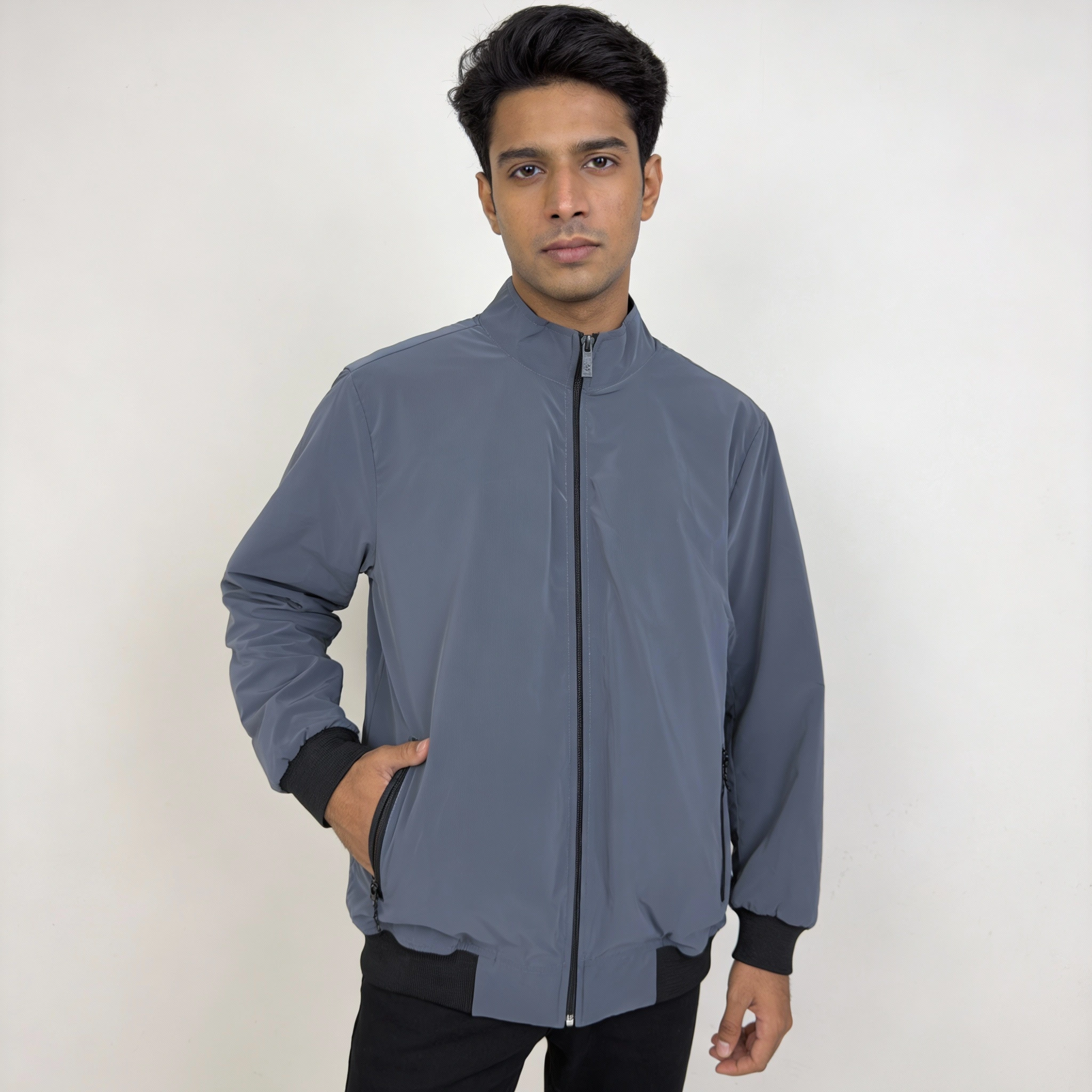 Men’s Kuasha Fabric Premium Winter Jacket – Deep Ash (KA01)